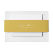 Minimal Gold Text Classic Wedding Envelope Uitnodigingen Wikkel (Voorkant Voorbeeld)