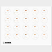 Minimal Gold Vrijgezellenfeest Return Address Stic Ronde Sticker (Vel)