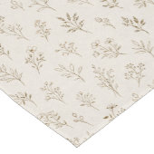 Minimal Gold Wildflower Line Illustration Korte Tafelloper (Hoek)