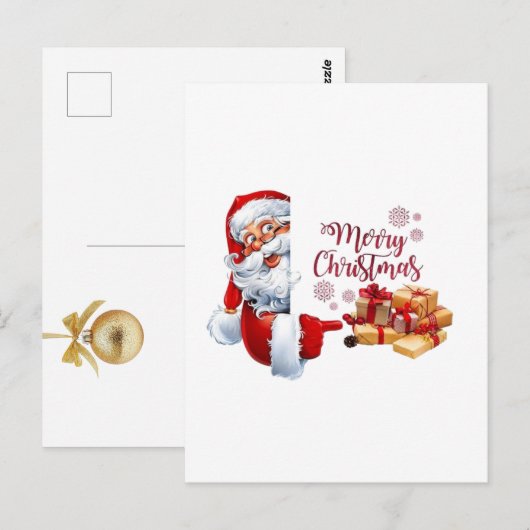 Minimal Golden Christmas Tree Card | Elegant Holid Briefkaart (Voorkant / Achterkant)
