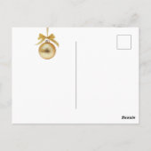 Minimal Golden Christmas Tree Card | Elegant Holid Briefkaart (Achterkant)