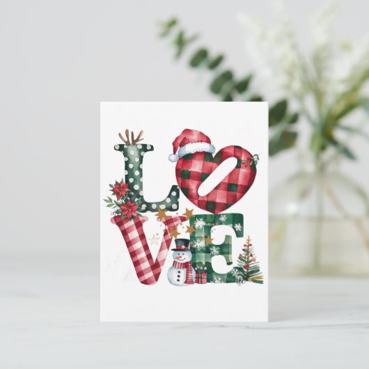 Minimal Golden Christmas Tree Card | Elegant Holid Briefkaart (Staand voorkant)