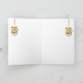 Minimal Golden Christmas Tree Card | Elegant Holid Kaart (Binnen)