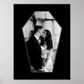 Minimal Gothic Black Coffin Custom Photo Lijst Poster (Voorkant)