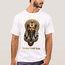 * Minimal Gouden Masker T-Shirt – Luxe Streetwear
