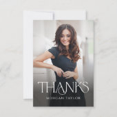 Minimal Graceful Elegance 2 foto Afstuderen Bedankkaart (Voorkant)