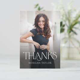 Minimal Graceful Elegance 2 foto Afstuderen Bedankkaart