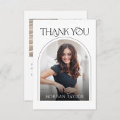 Minimal Graceful Elegance Arch 2 Foto Afstuderen Bedankkaart (Voorkant / Achterkant)