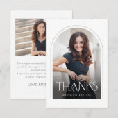 Minimal Graceful Elegance Arch 2 Foto Afstuderen Bedankkaart (Voorkant / Achterkant)