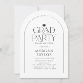 Minimal Graceful Elegance Arch Afstuderen Kaart (Voorkant)