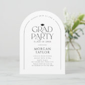 Minimal Graceful Elegance Arch Afstuderen Kaart (Staand voorkant)