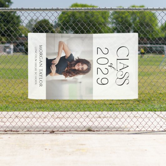 Minimal Graceful Elegance Class of 2025 Foto Afstu Spandoek (Insitu)