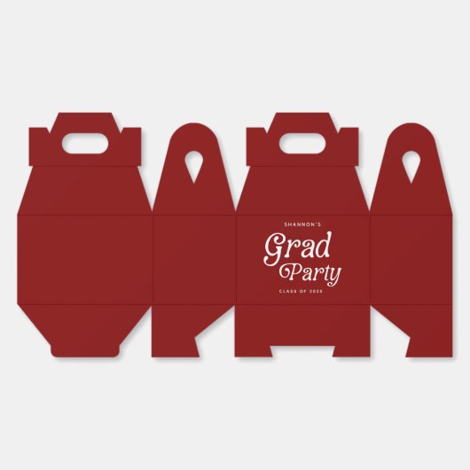 Minimal Grad Party Retro Graduation Favor Boxes Bedankdoosjes (Ongevouwen)