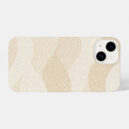 Minimal Grain Texture ,Soft, Neutral pattern iPhone Hoesje (Achterkant horizontaal)