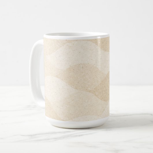 Minimal Grain Texture ,Soft, Neutral pattern Koffiemok (Voorkant links)