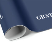 Minimal GRATEFUL | Navy Blue Holiday Cadeaupapier (Rol Hoek)