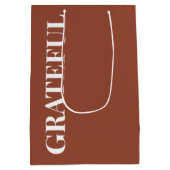 Minimal GRATEFUL | Terracotta Holiday Medium Cadeauzakje (Achterkant)