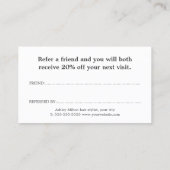 Minimal Gray Faux Gold Scissors Hair Stylist Visitekaartje (Achterkant)