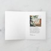 Minimal Green Border Photo Elegant Christmas Feestdagen Kaart (Binnen)