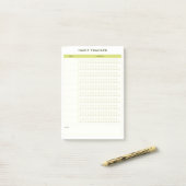 Minimal Green Daily Checklist Planner Design Post-it® Notes (Op bureau)
