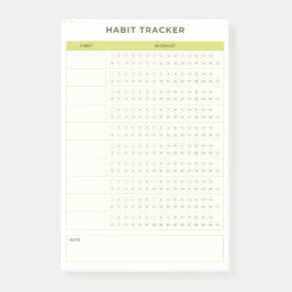 Minimal Green Daily Checklist Planner Design Post-it® Notes