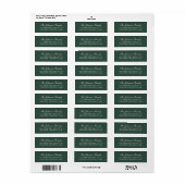 Minimal Green Elegant Kerstretouradres Etiket (Full Sheet)