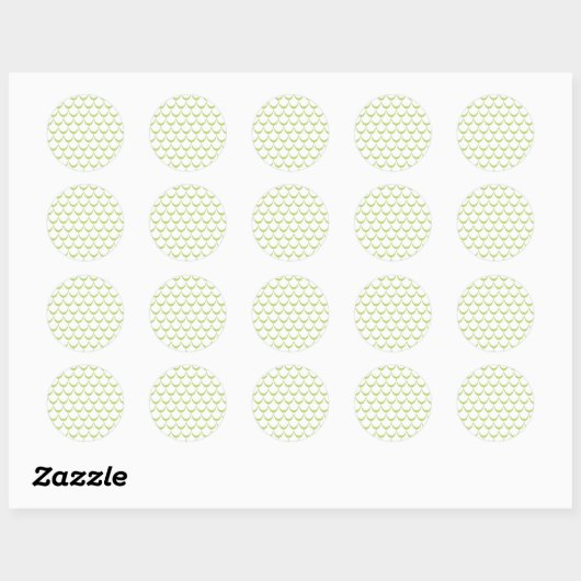 Minimal Green Scallop Pattern Sticker (Vel)