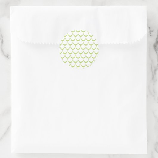 Minimal Green Scallop Pattern Sticker (Tas)
