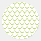 Minimal Green Scallop Pattern Sticker (Voorkant)