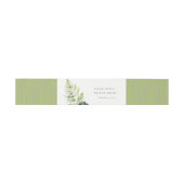 Minimal Green Watercolor Fern Foliage Wedding Uitnodigingen Wikkel (Vlak)