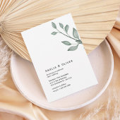 Minimal Greenery Botanical Wedding Invitation Kaart