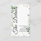 Minimal Greenery Enclosure Card Invitation Informatiekaartje (Voorkant)