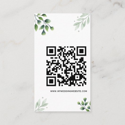 Minimal Greenery Enclosure Kaart Invitation (Achterkant)