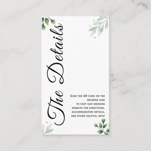 Minimal Greenery Enclosure Kaart Invitation (Voorkant)