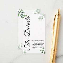 Minimal Greenery Enclosure Kaart Invitation