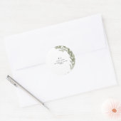 Minimal Greenery Monogram Ronde Sticker (Envelop)