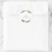 Minimal Greenery Monogram Ronde Sticker (Tas)