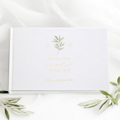 Minimal Greenery Olive Branch Wedding Folie Gast B Gastenboek