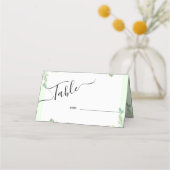 Minimal Greenery Tafel Nummer Plaats Kaarten Plaatskaartje (Achterkant)