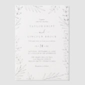 Minimal Greenery Vellum uitnodiging (Voorkant)