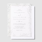Minimal Greenery Vellum uitnodiging (Offset)