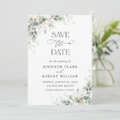 Minimal Greenery Wedding Save The Date (Staand voorkant)