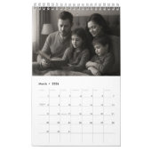 Minimal Grey and White Family Moments 14-Photo Kalender (Mar 2026)