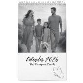 Minimal Grey and White Family Moments 14-Photo Kalender (Hoes)