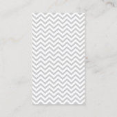Minimal Grey Chevron Boekhouder Visitekaartje (Achterkant)