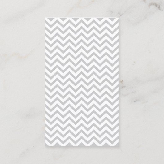 Minimal Grey Chevron Boekhouder Visitekaartje (Achterkant)