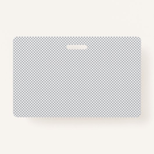 Minimal Grey Polka Dot Pattern Badge (Achterkant)
