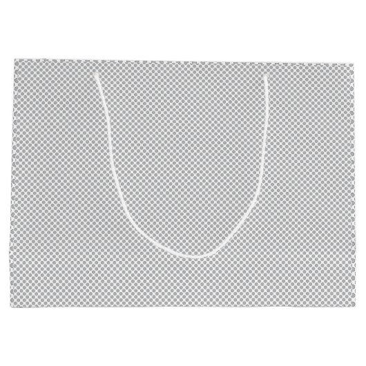 Minimal Grey Polka Dot Pattern  Groot Cadeauzakje (Achterkant)
