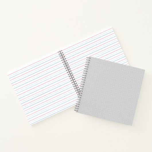 Minimal Grey Polka Dot Pattern  Notitieboek (Binnen)
