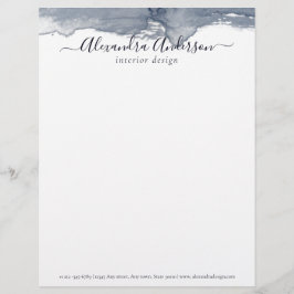 Minimal Grey Waterverf Elegant Script Briefhoofd